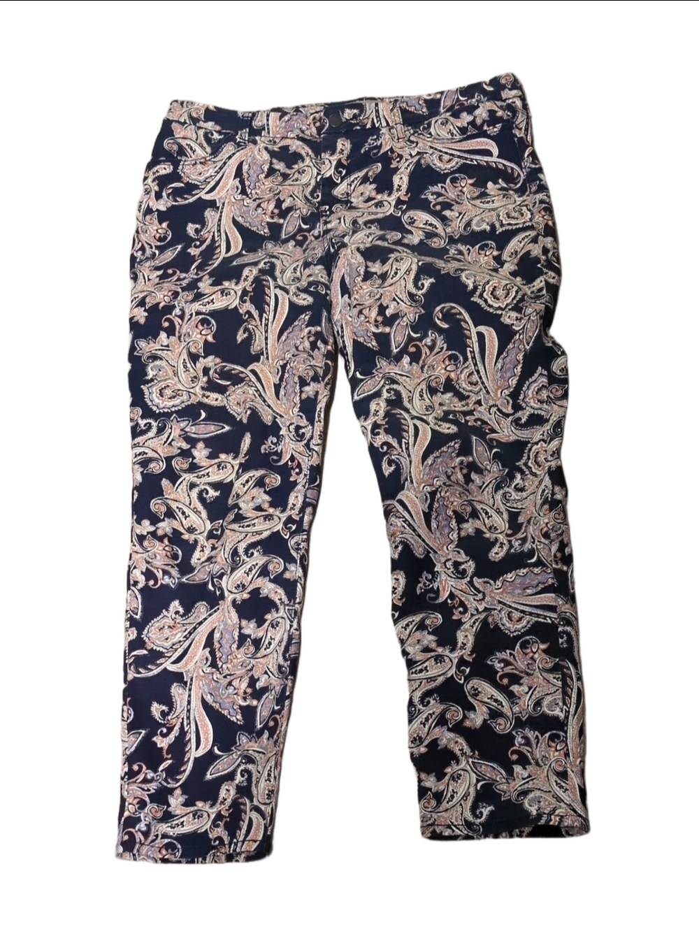 Chicos Paisley Ankle Pants Size 1